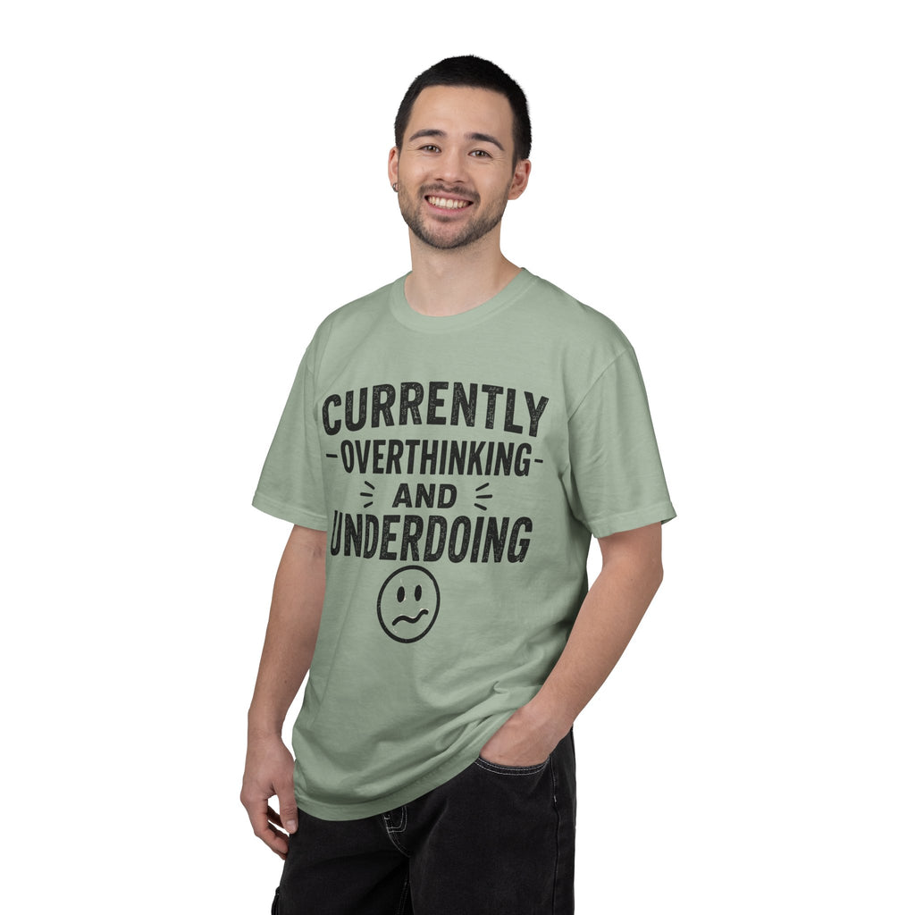 Faded Smile Face tee | Garment-Dyed T-Shirt