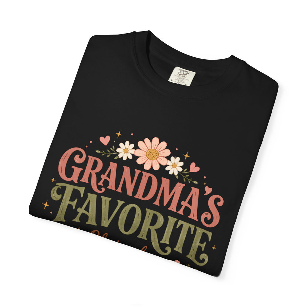Grandma's Favorite Floral Typography T-shirt | Mother's Day Family Shirt