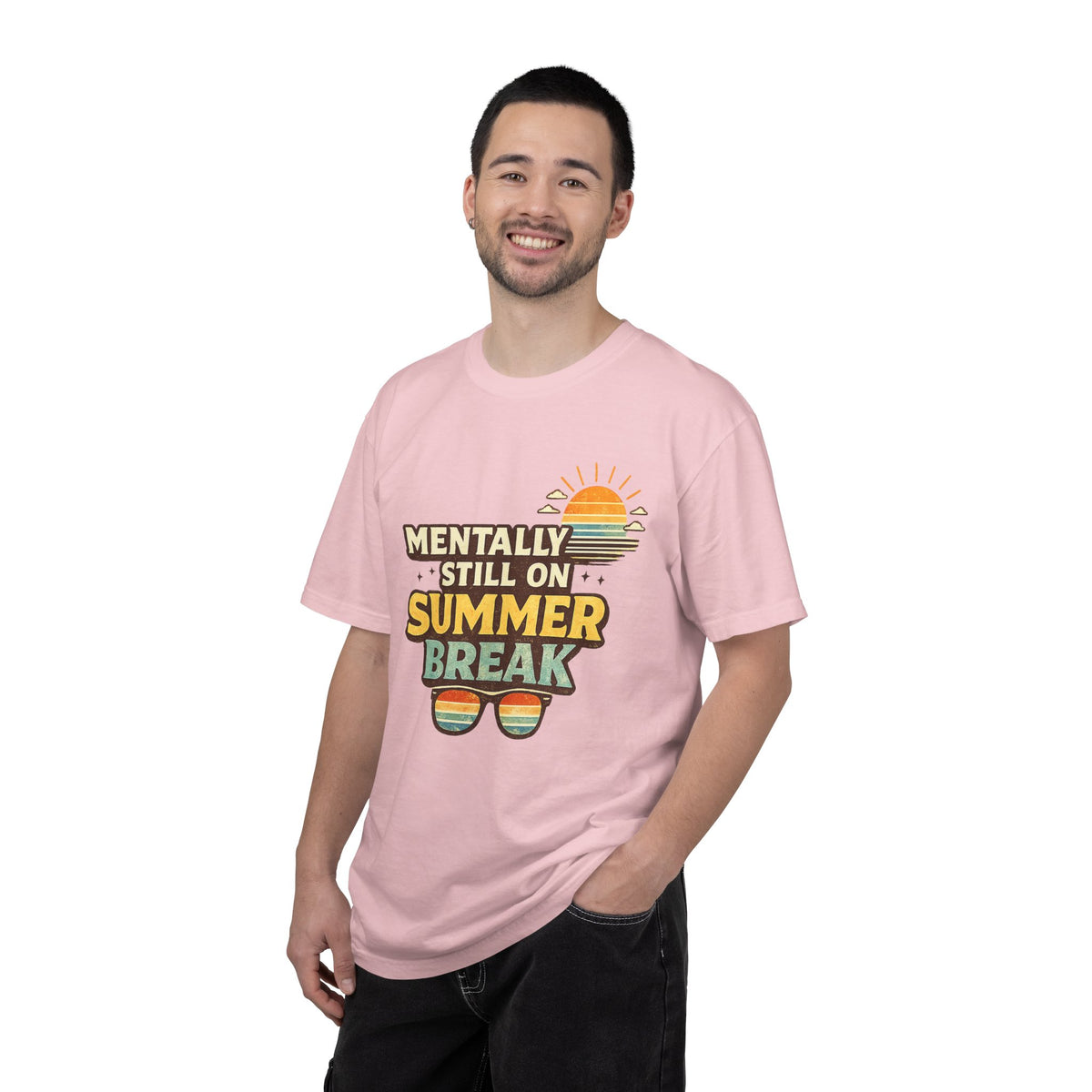 Mentally Still on Summer Break T-shirt | Retro Sun Sunglasses