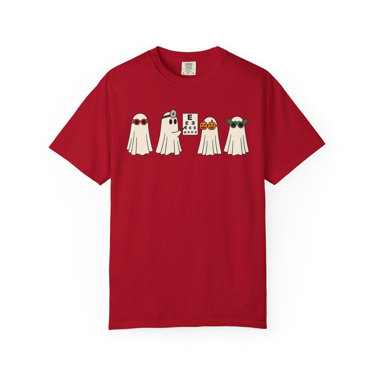 Optometrist Ghost Halloween T-Shirt, Funny Eye Doctor Gift, Spooky Vision Center Graphic Tee