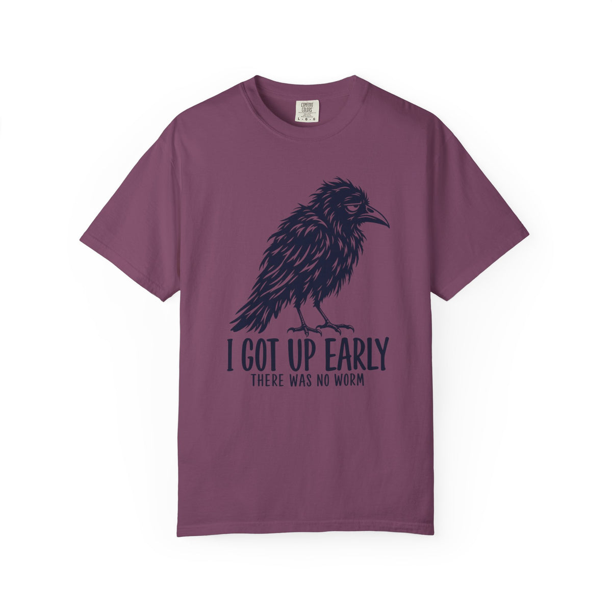 I Got Up Early There Was No Worm T-Shirt, Funny Crow Gift, Morning Humor Tee