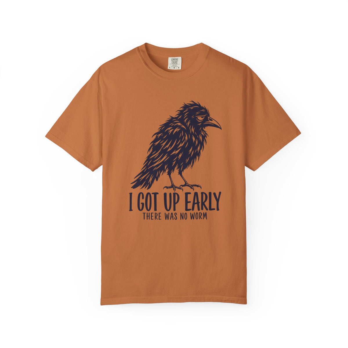 I Got Up Early There Was No Worm T-Shirt, Funny Crow Gift, Morning Humor Tee