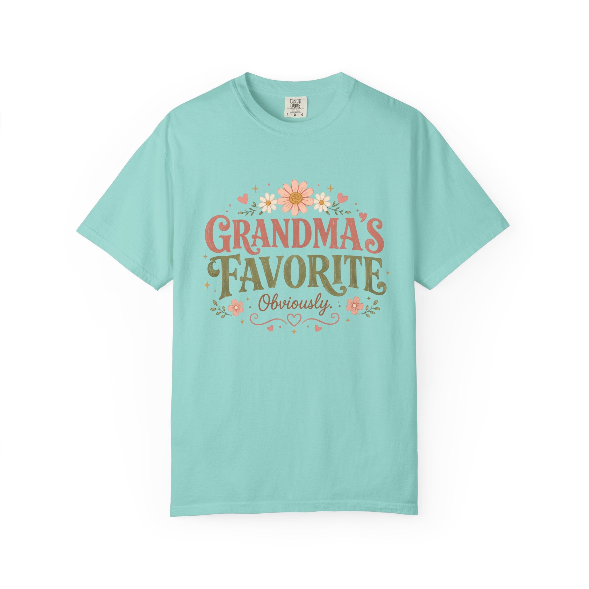 Grandma's Favorite Floral Typography T-shirt | Mother's Day Family Shirt