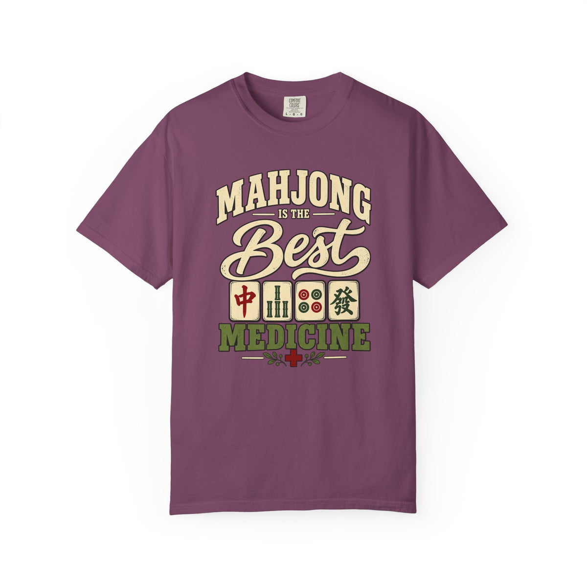 Mahjong Is the Best Medicine T-Shirt, Funny Mahjong Player Gift, Chinese Tile Game Graphic Tee