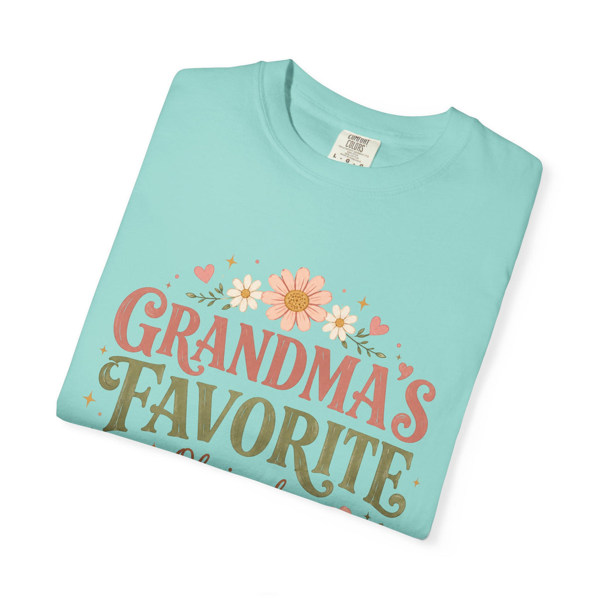 Grandma's Favorite Floral Typography T-shirt | Mother's Day Family Shirt
