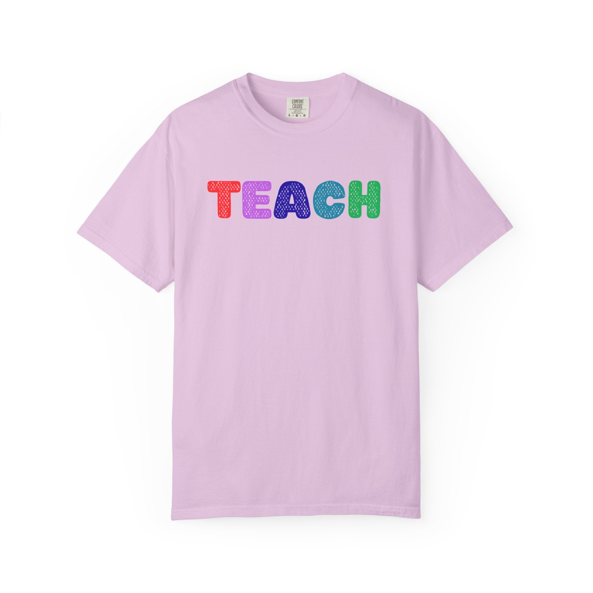 Colorful Sequin Letters TEACH T-Shirt | Teacher Shirt, School Apparel