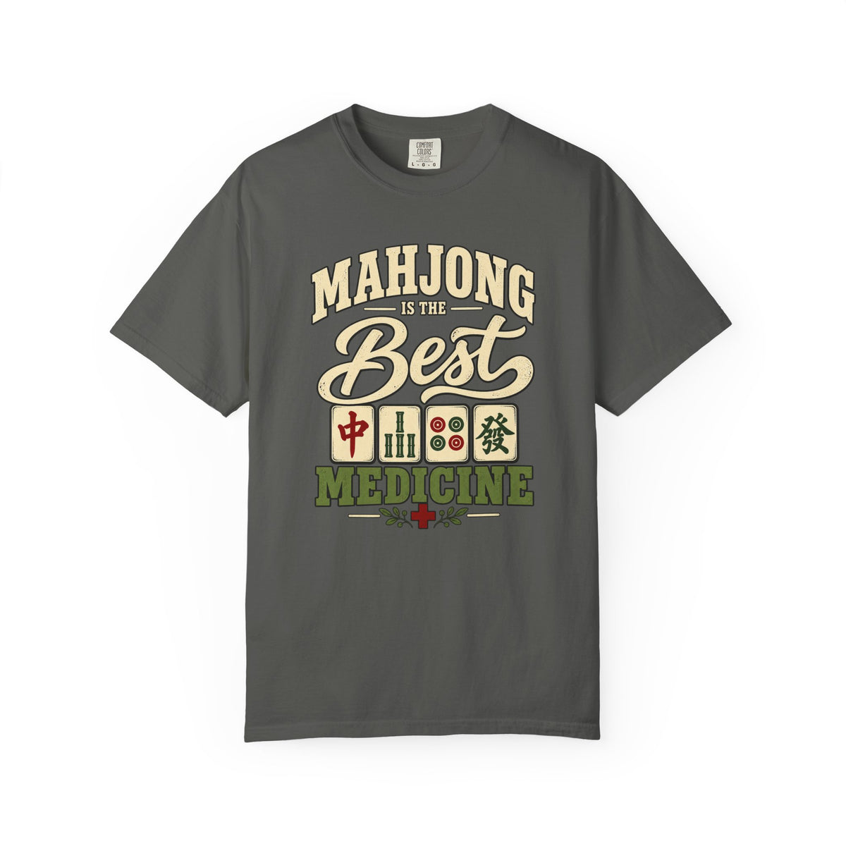 Mahjong Is the Best Medicine T-Shirt, Funny Mahjong Player Gift, Chinese Tile Game Graphic Tee