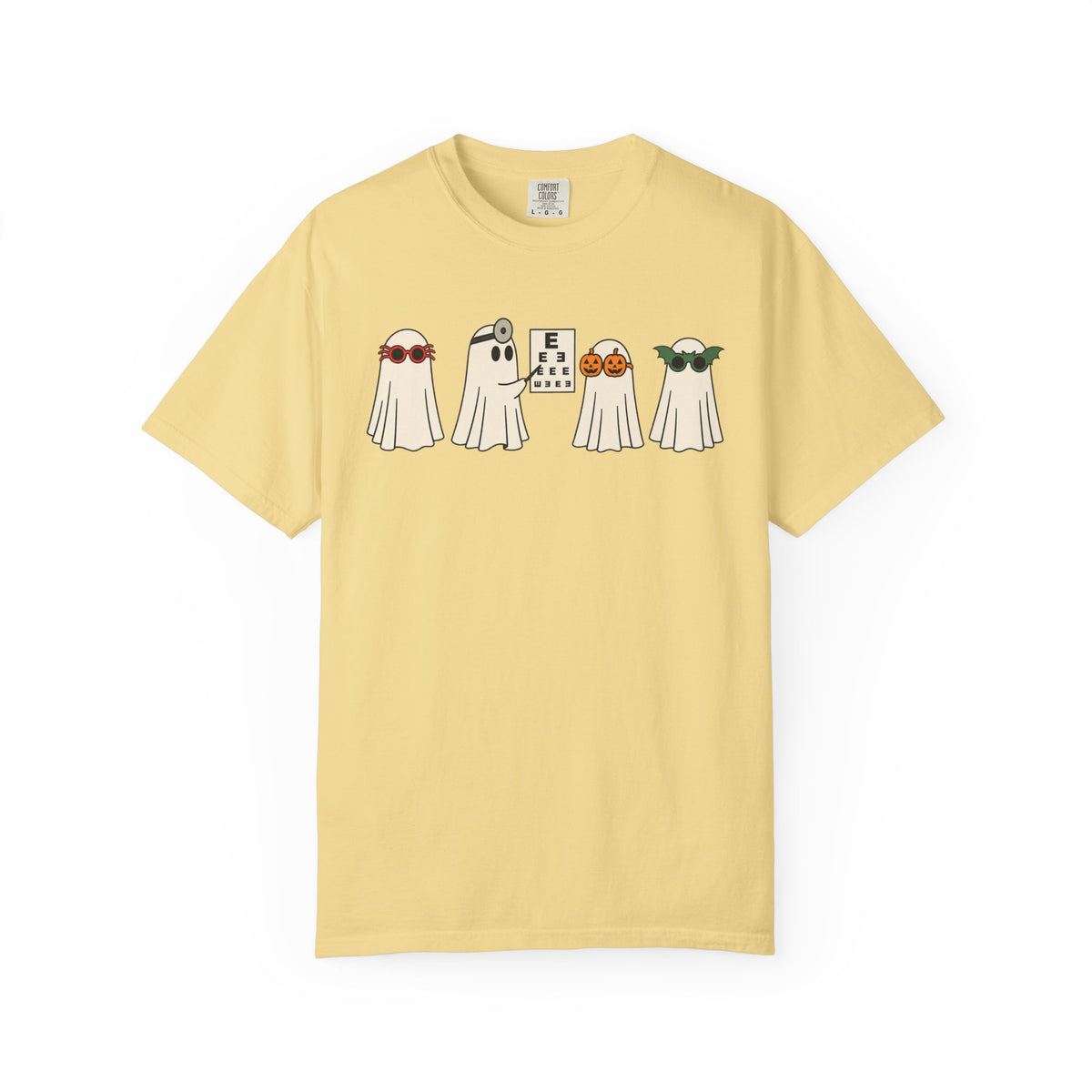 Optometrist Ghost Halloween T-Shirt, Funny Eye Doctor Gift, Spooky Vision Center Graphic Tee