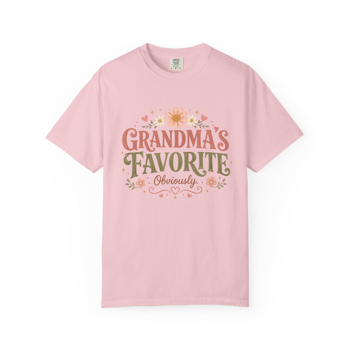 Grandma's Favorite Floral Typography T-shirt | Mother's Day Family Shirt