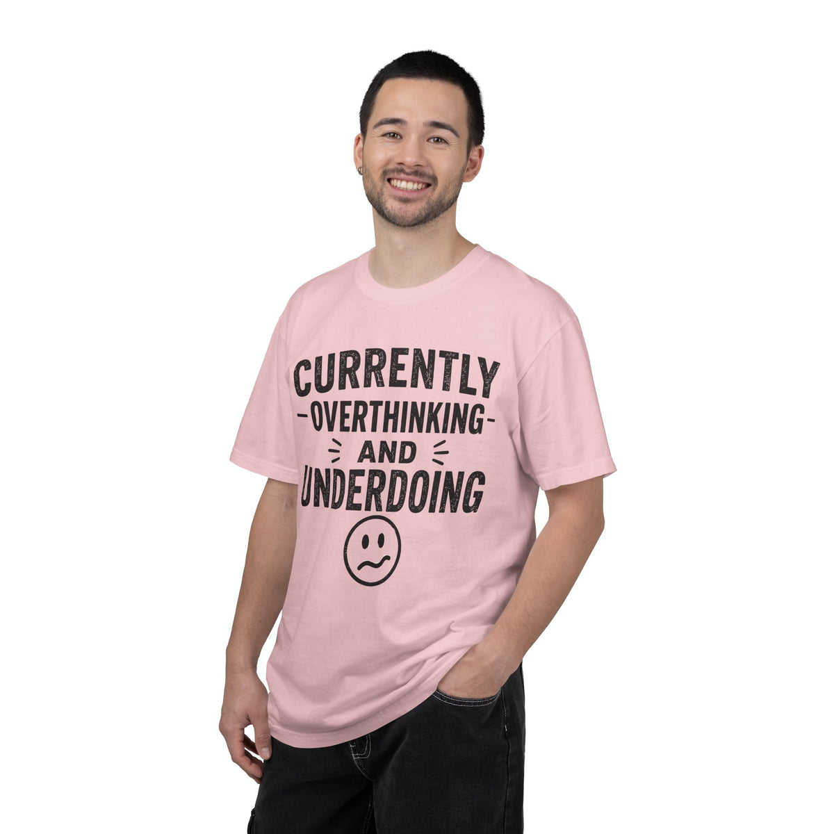 Faded Smile Face tee | Garment-Dyed T-Shirt