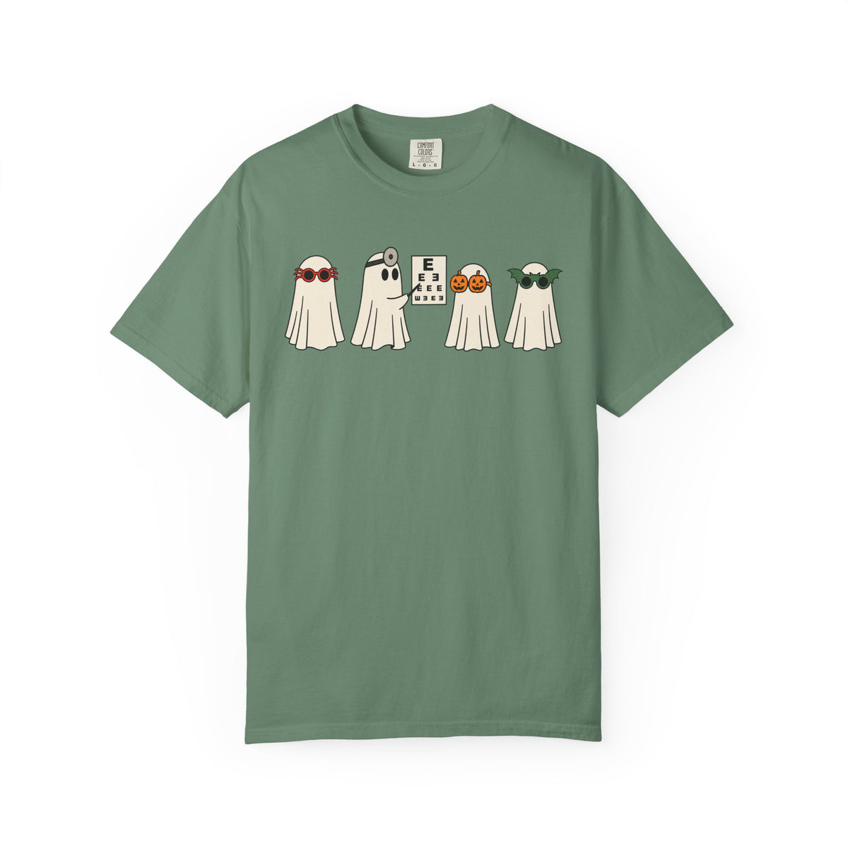 Optometrist Ghost Halloween T-Shirt, Funny Eye Doctor Gift, Spooky Vision Center Graphic Tee