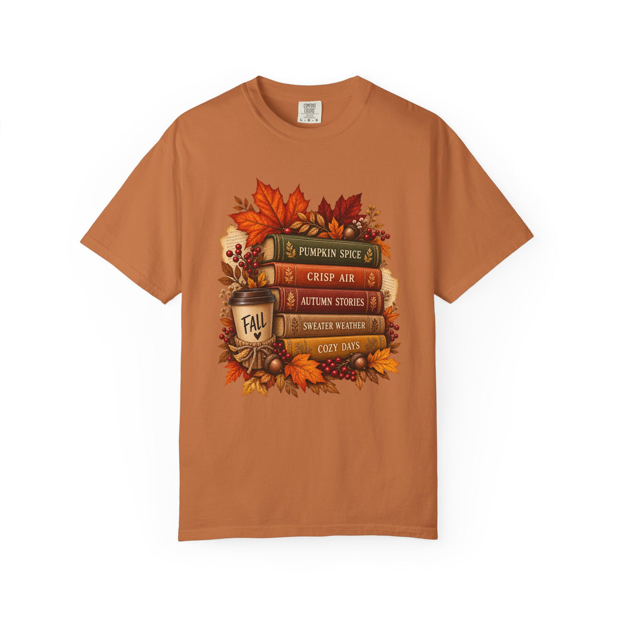 Fall Book Pumpkin T-Shirt, Thanksgiving Book Reader Gift, Cozy Bookish Autumn Graphic Tee