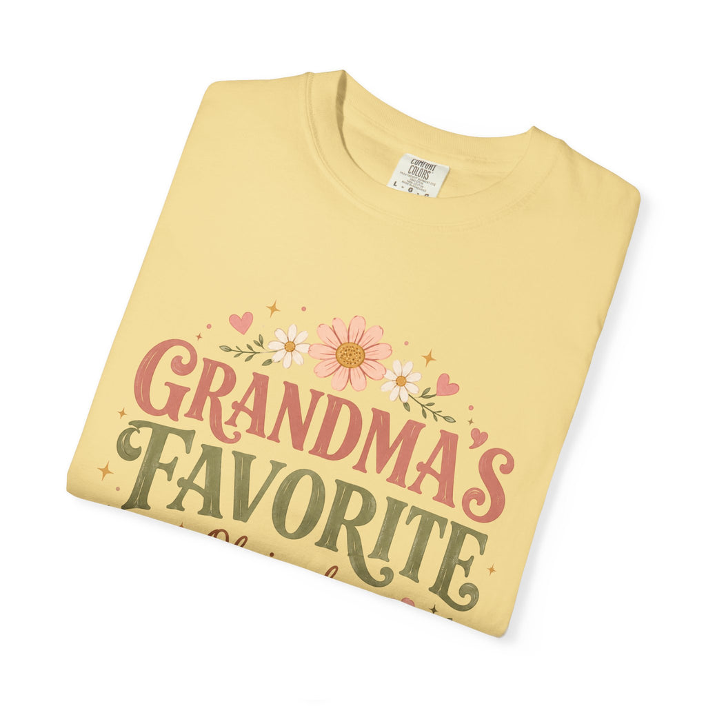 Grandma's Favorite Floral Typography T-shirt | Mother's Day Family Shirt