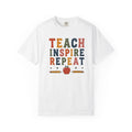 Teach Inspire Repeat T-shirt | Teacher Typography Tee