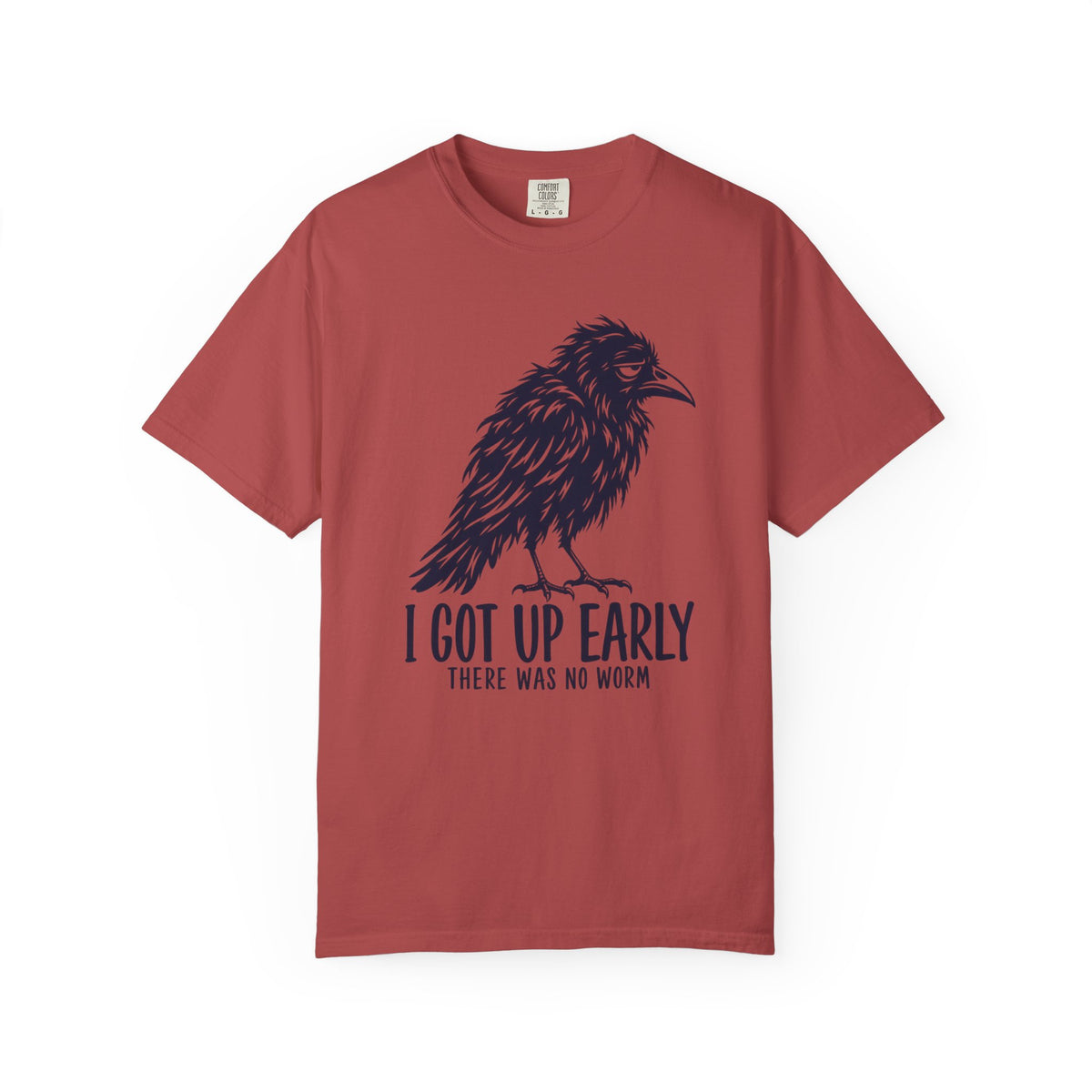 I Got Up Early There Was No Worm T-Shirt, Funny Crow Gift, Morning Humor Tee