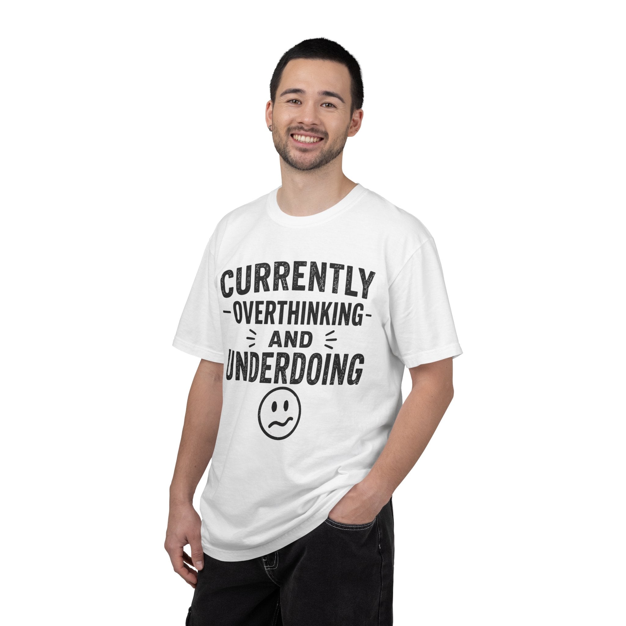 Faded Smile Face tee | Garment-Dyed T-Shirt