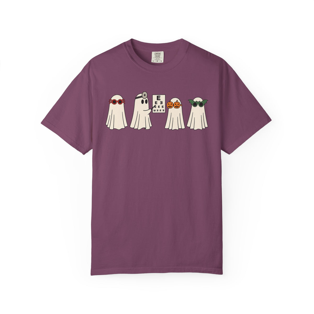 Optometrist Ghost Halloween T-Shirt, Funny Eye Doctor Gift, Spooky Vision Center Graphic Tee