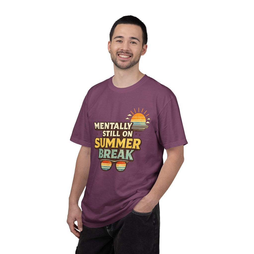 Mentally Still on Summer Break T-shirt | Retro Sun Sunglasses