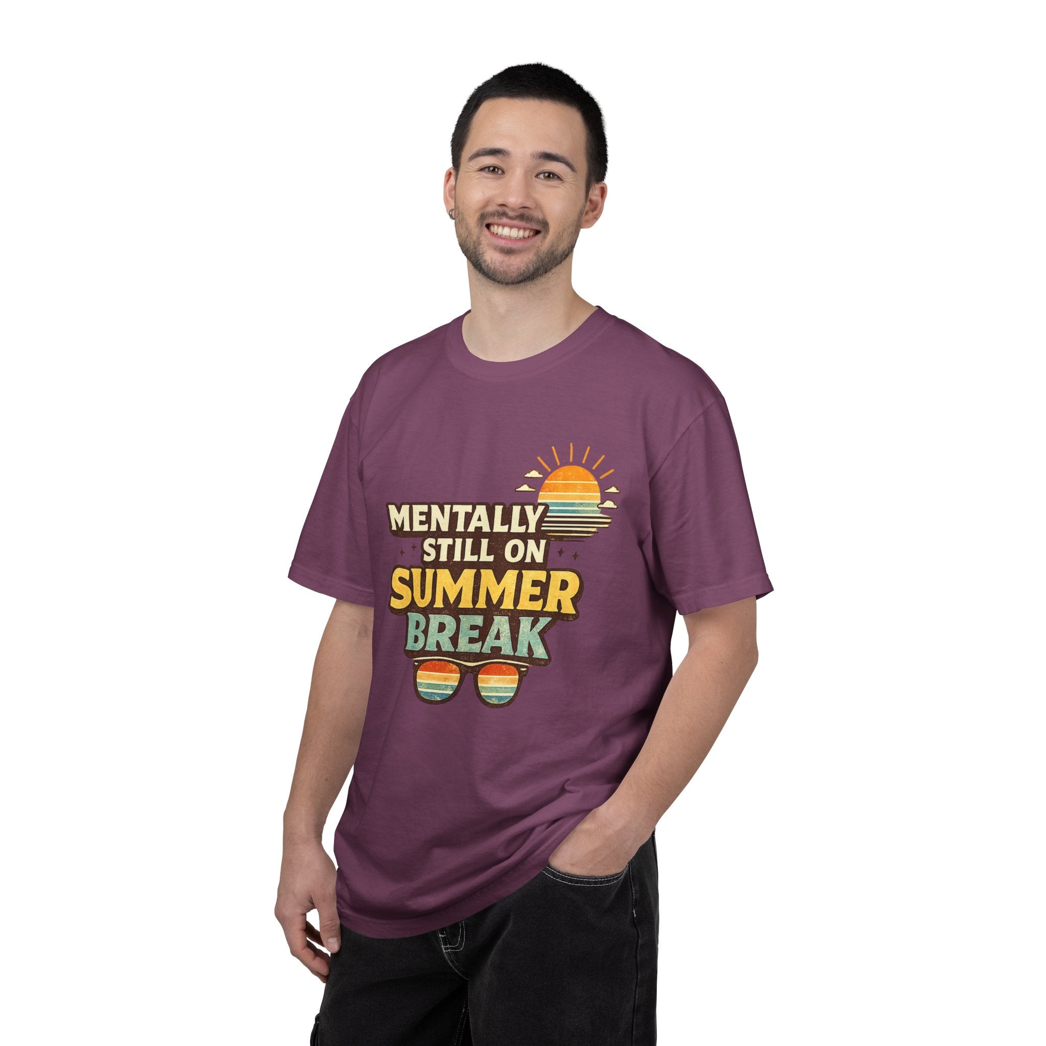 Mentally Still on Summer Break T-shirt | Retro Sun Sunglasses