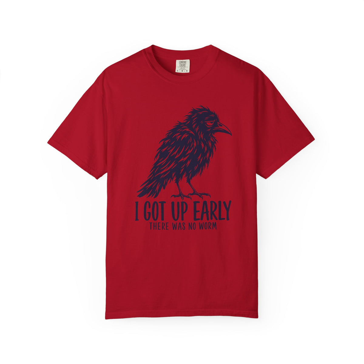 I Got Up Early There Was No Worm T-Shirt, Funny Crow Gift, Morning Humor Tee