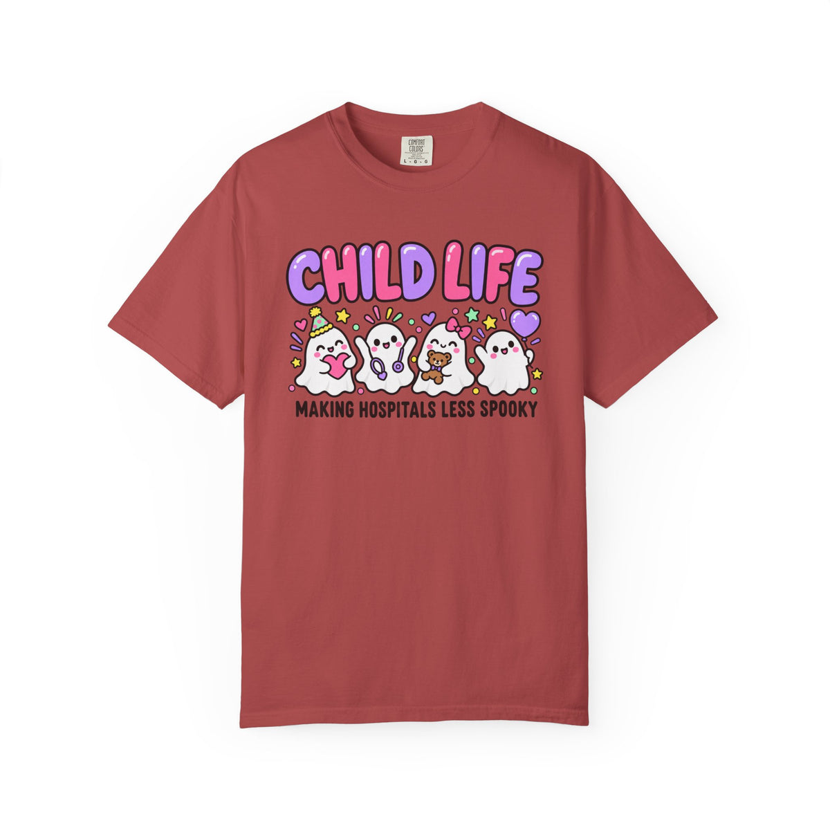 Child Life Making Hospitals Less Spooky T-Shirt, Pediatric Hospital Halloween Gift, Child Life Specialist Graphic Tee