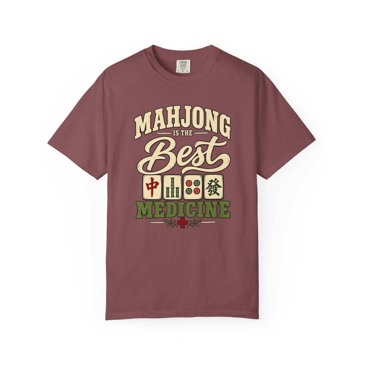 Mahjong Is the Best Medicine T-Shirt, Funny Mahjong Player Gift, Chinese Tile Game Graphic Tee