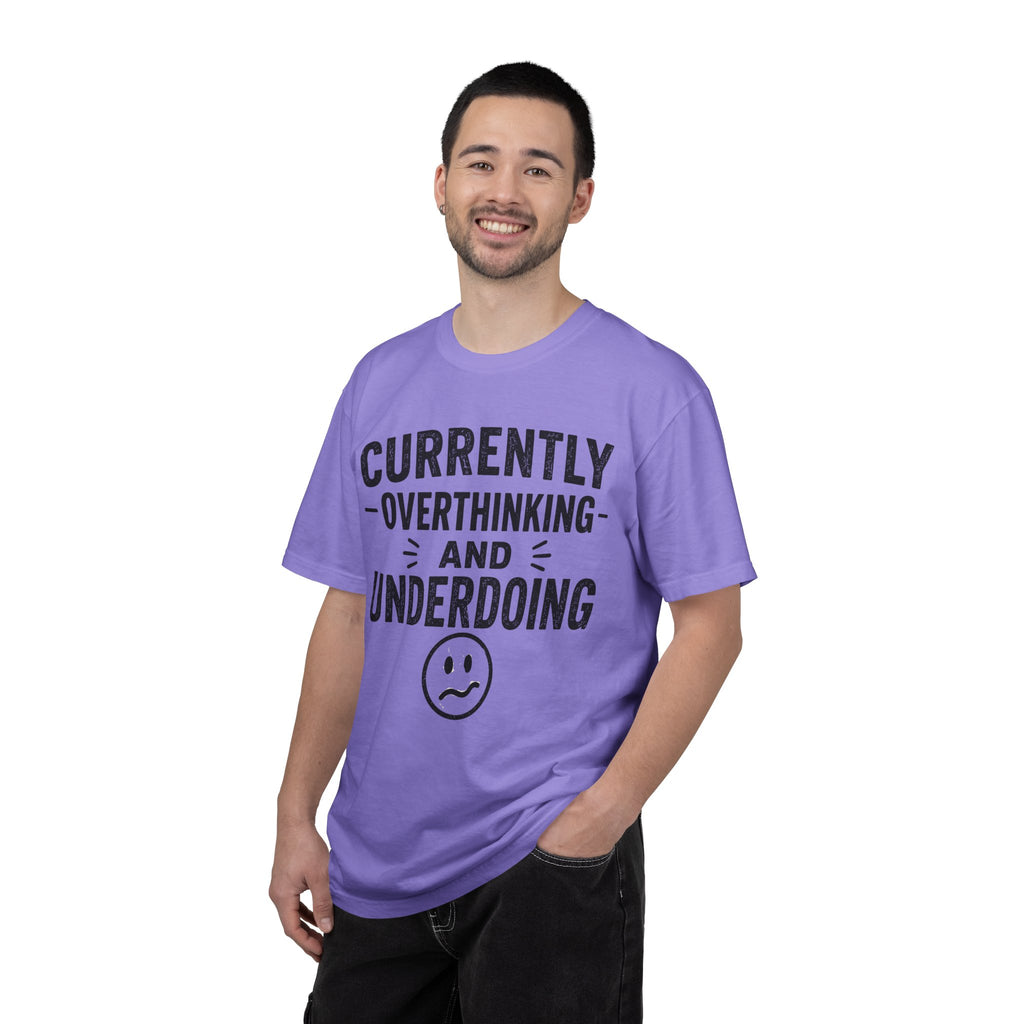 Faded Smile Face tee | Garment-Dyed T-Shirt