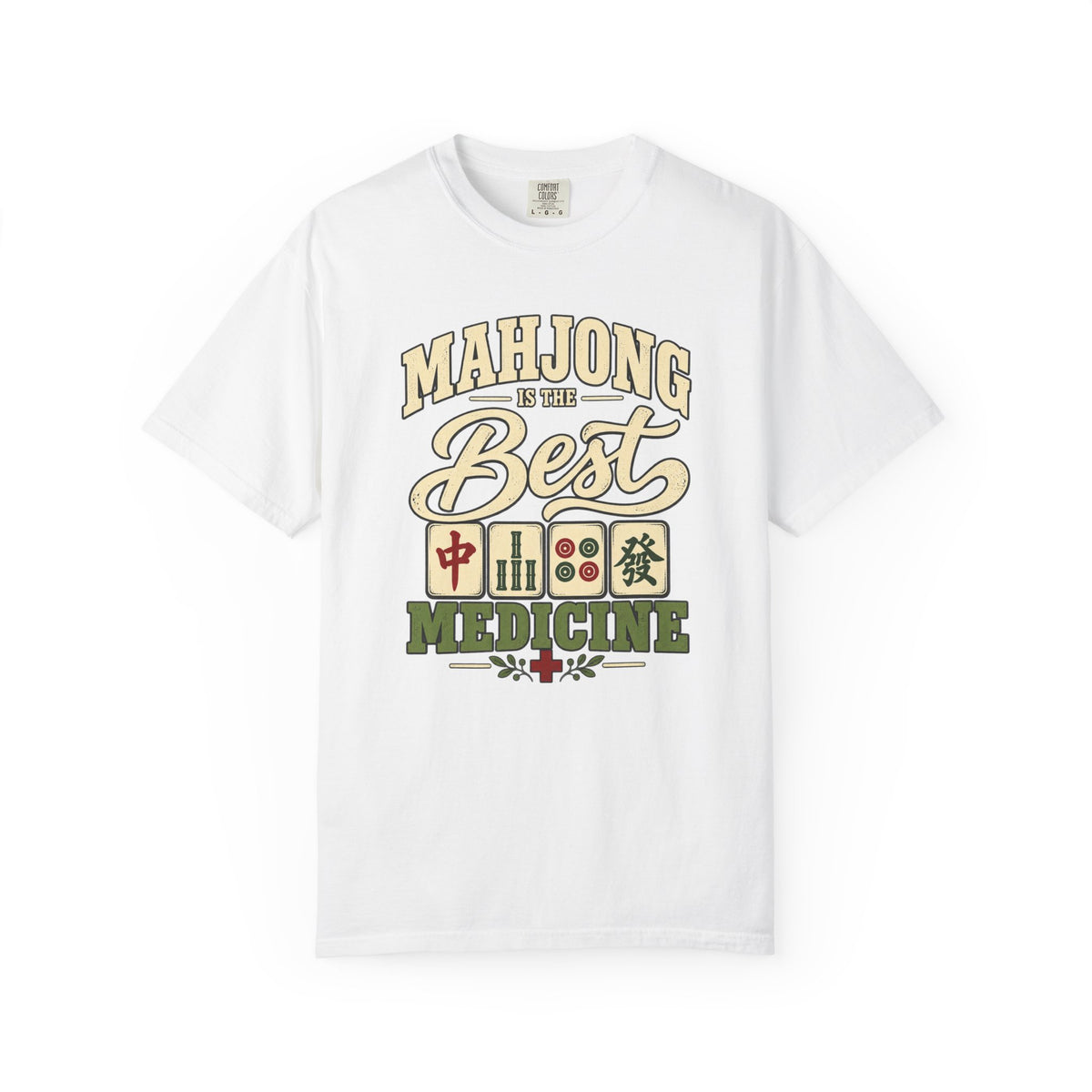 Mahjong Is the Best Medicine T-Shirt, Funny Mahjong Player Gift, Chinese Tile Game Graphic Tee