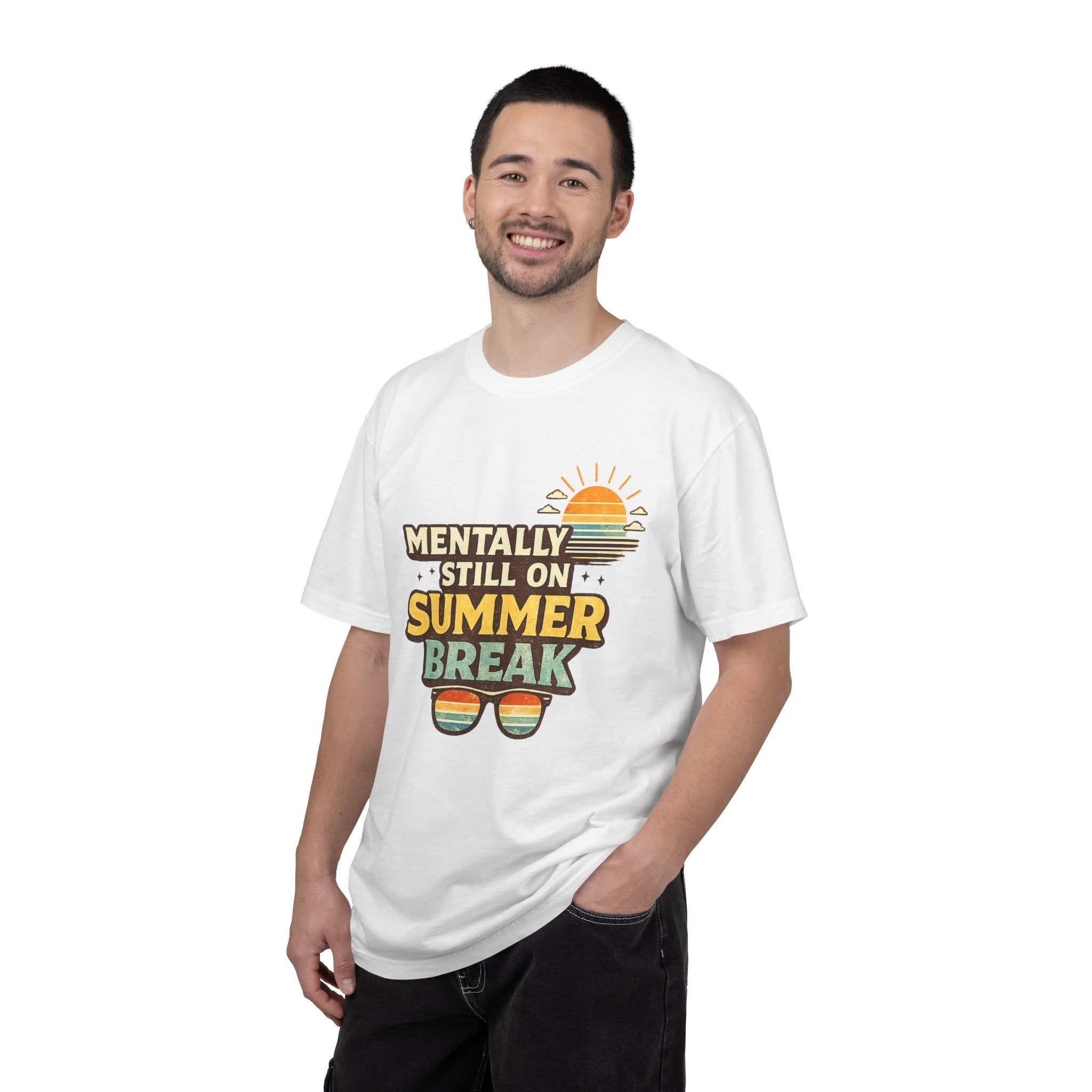 Mentally Still on Summer Break T-shirt | Retro Sun Sunglasses
