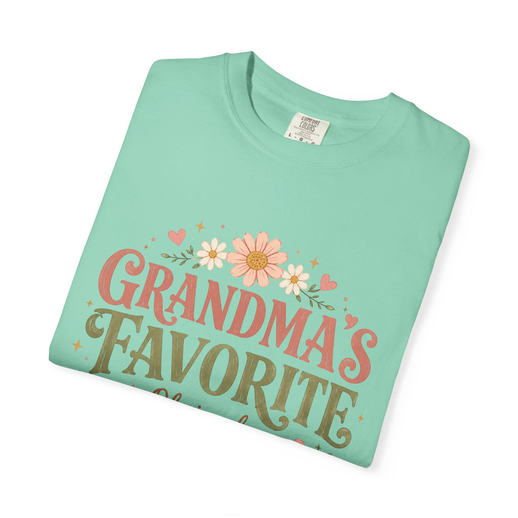 Grandma's Favorite Floral Typography T-shirt | Mother's Day Family Shirt