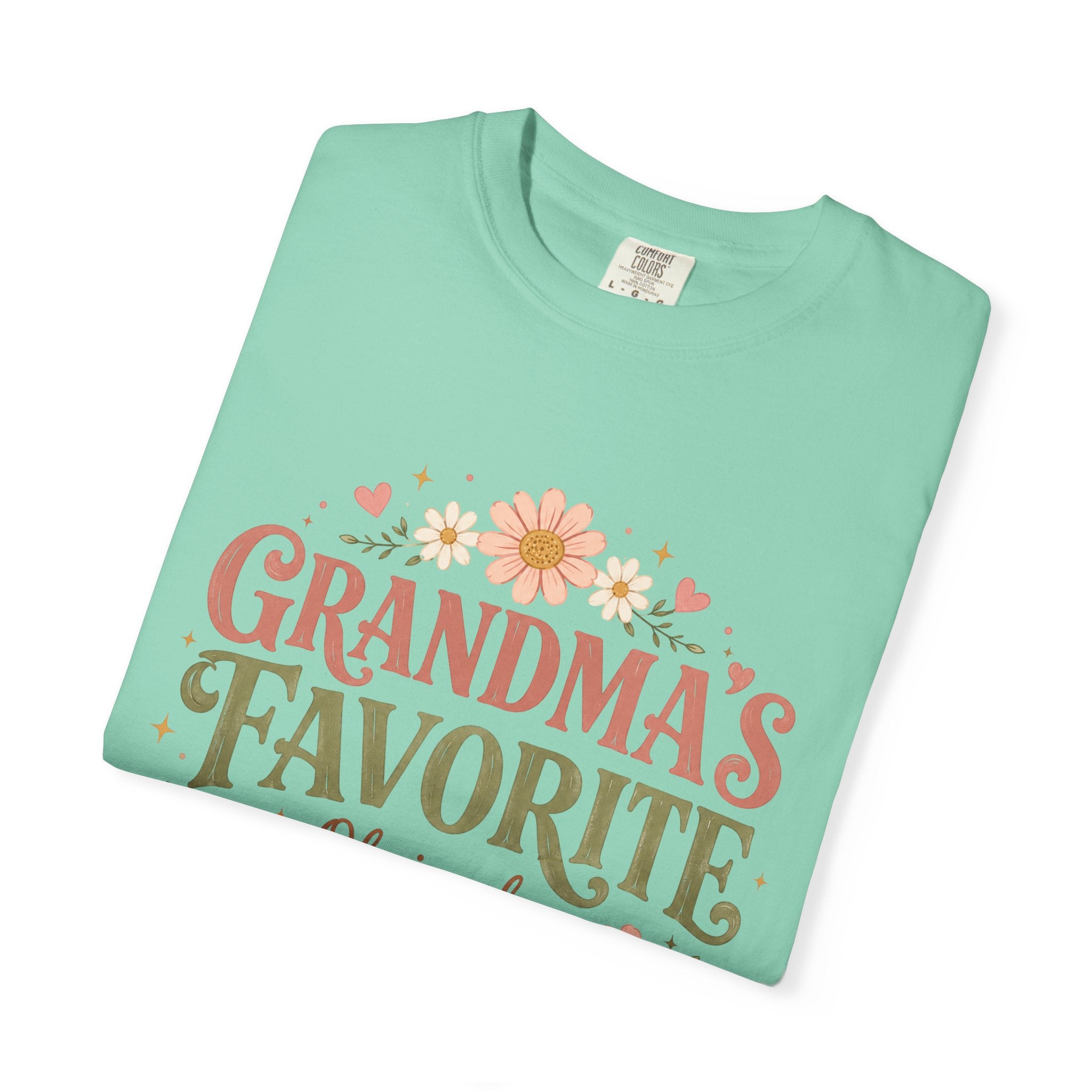 Grandma's Favorite Floral Typography T-shirt | Mother's Day Family Shirt