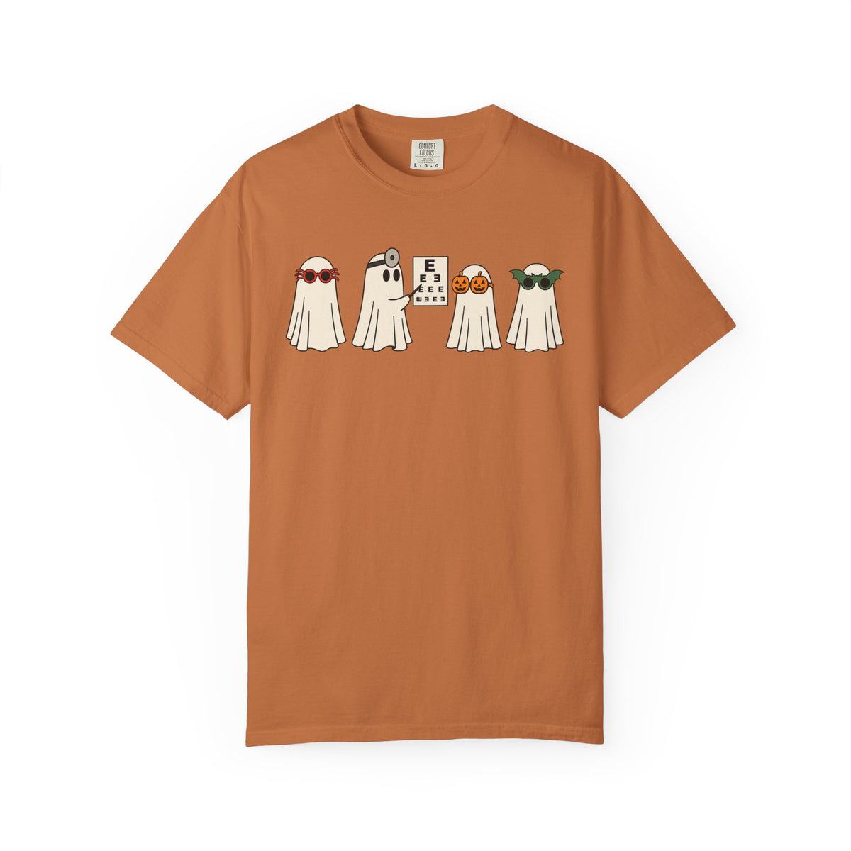 Optometrist Ghost Halloween T-Shirt, Funny Eye Doctor Gift, Spooky Vision Center Graphic Tee