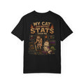 My Cat Has Better Stats Than Me Shirt, Funny RPG Gamer Tee, Dungeon Fantasy T-Shirt, Cat Lover Gift, Gaming Adventure Shirt