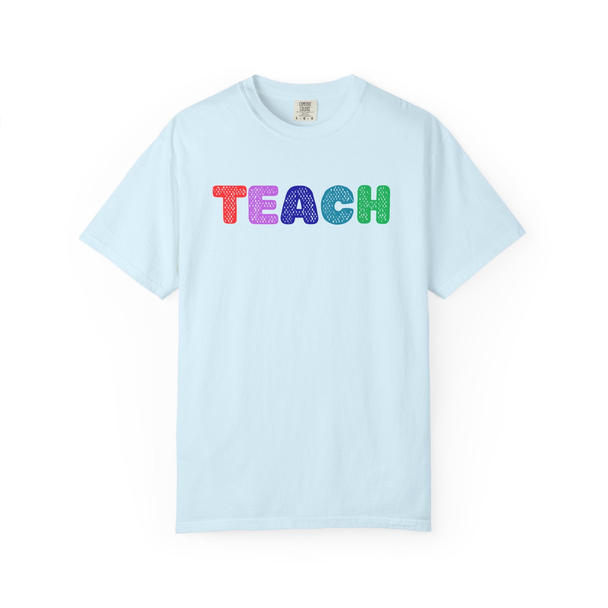 Colorful Sequin Letters TEACH T-Shirt | Teacher Shirt, School Apparel