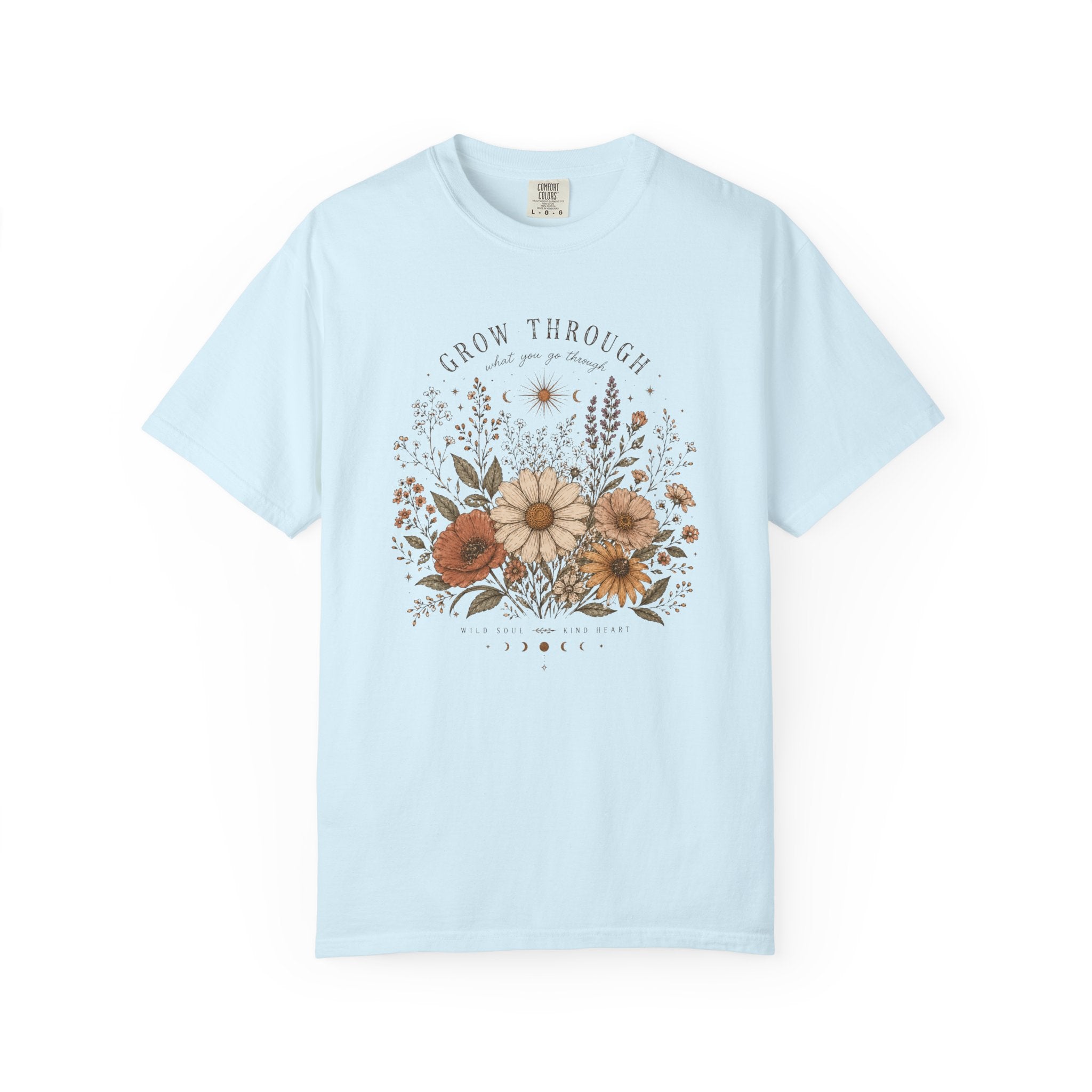 Grow Through Floral Bouquet T-shirt | Vintage Wildflower Illustration