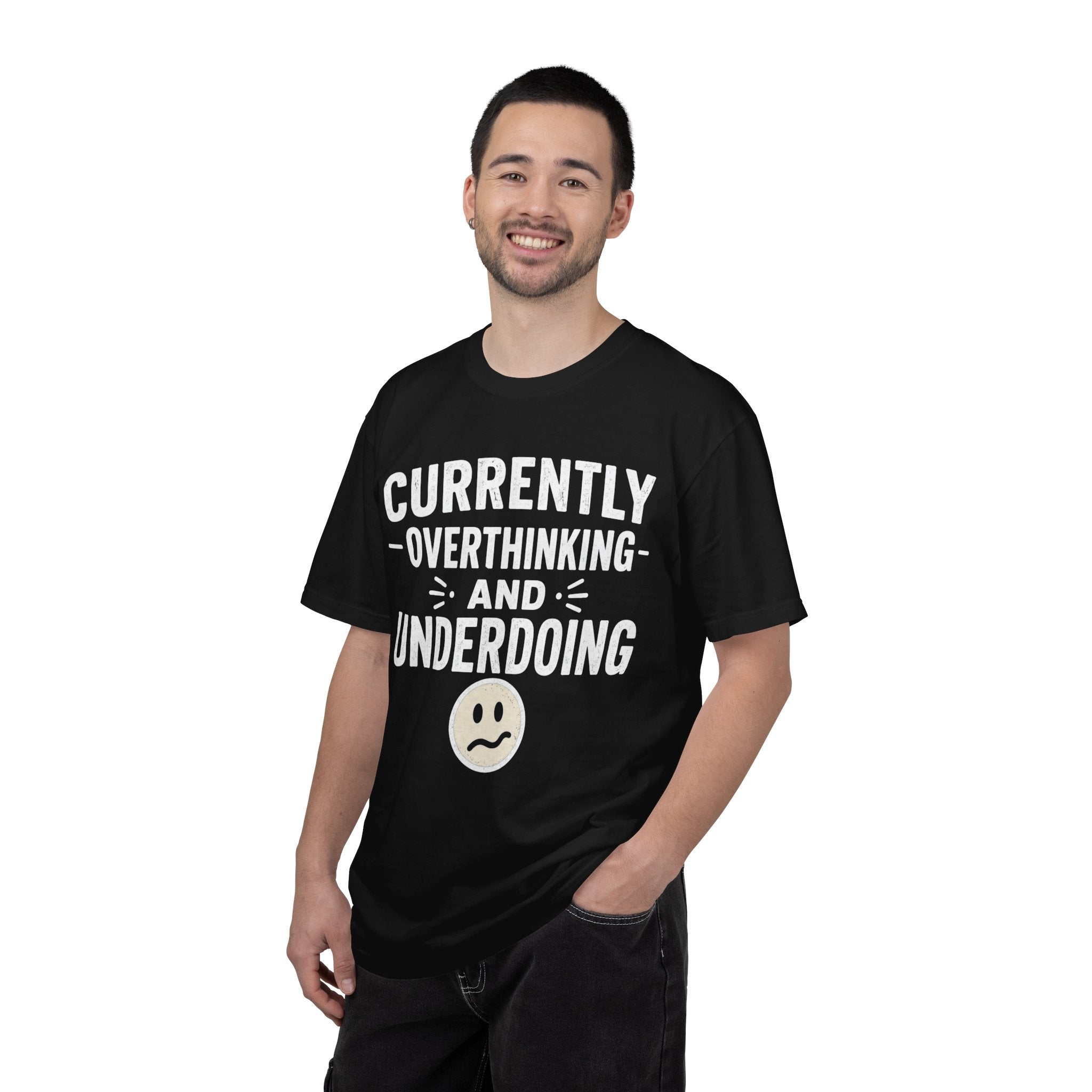 Faded Smile Face tee | Garment-Dyed T-Shirt