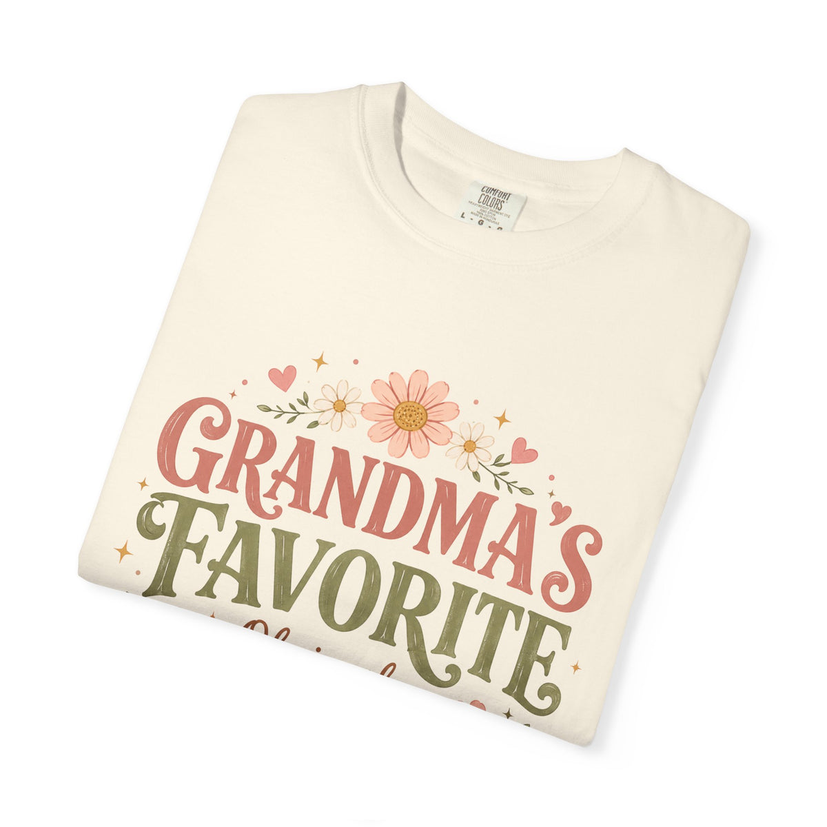 Grandma's Favorite Floral Typography T-shirt | Mother's Day Family Shirt