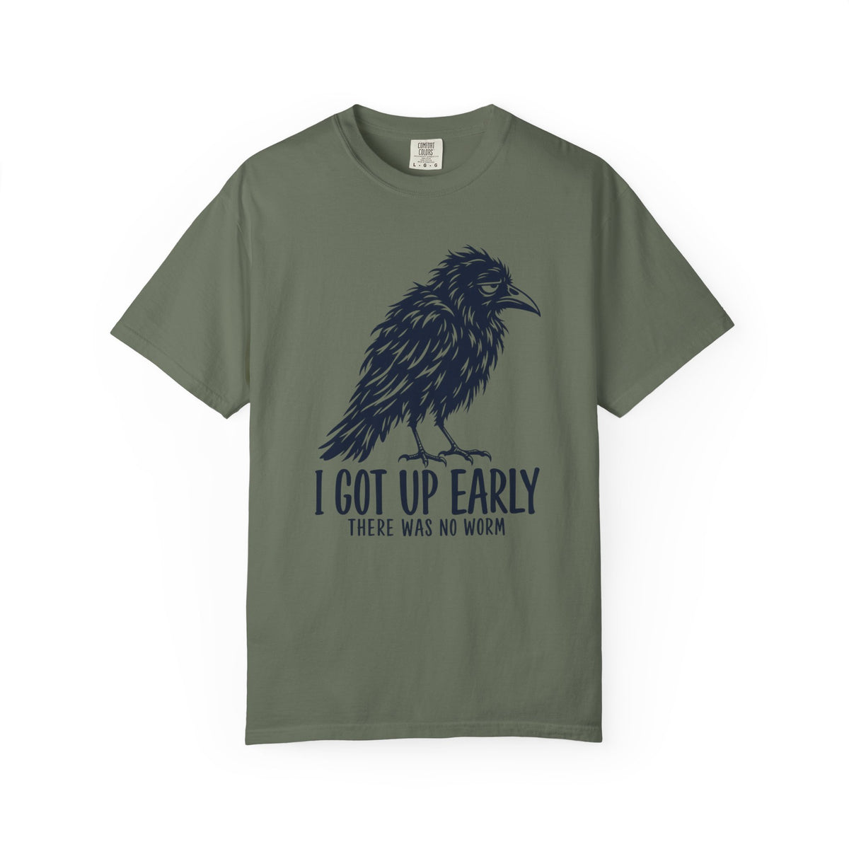 I Got Up Early There Was No Worm T-Shirt, Funny Crow Gift, Morning Humor Tee