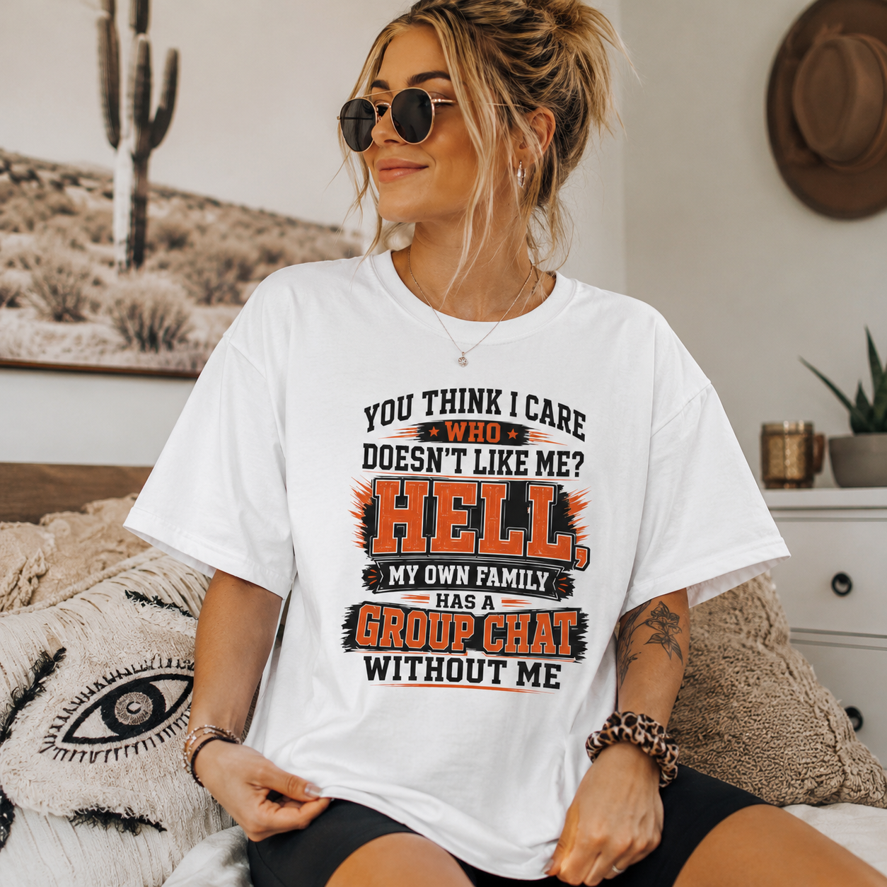 My Own Family Has a Group Chat Without me T-shirt | Funny Family Quote Tee