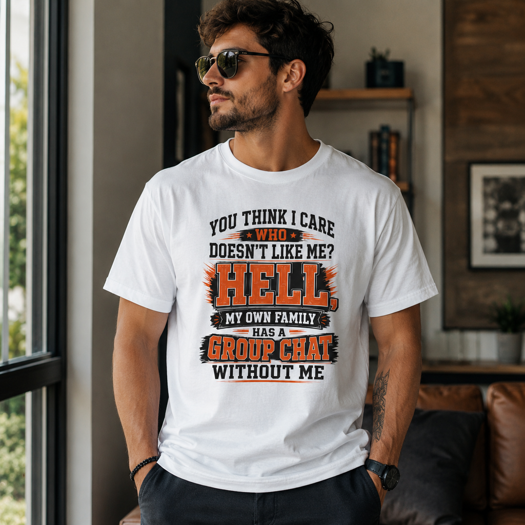 My Own Family Has a Group Chat Without me T-shirt | Funny Family Quote Tee