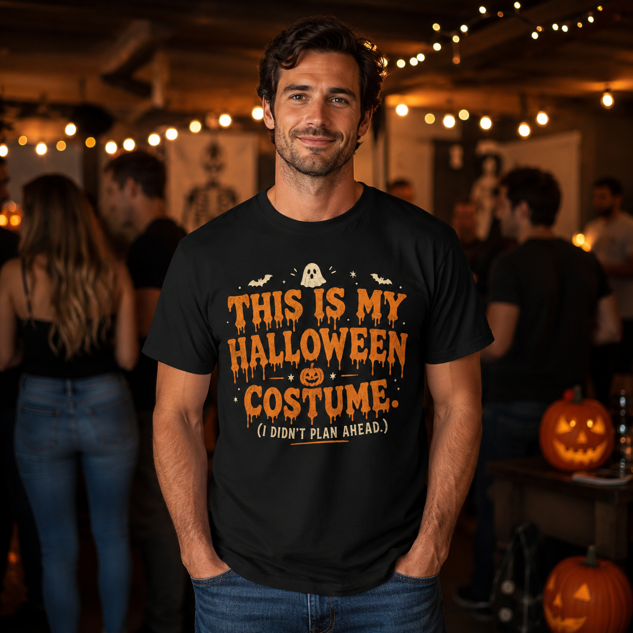 This Is My Halloween Costume T-Shirt | Funny Halloween Shirt, Ghost & Pumpkin Design