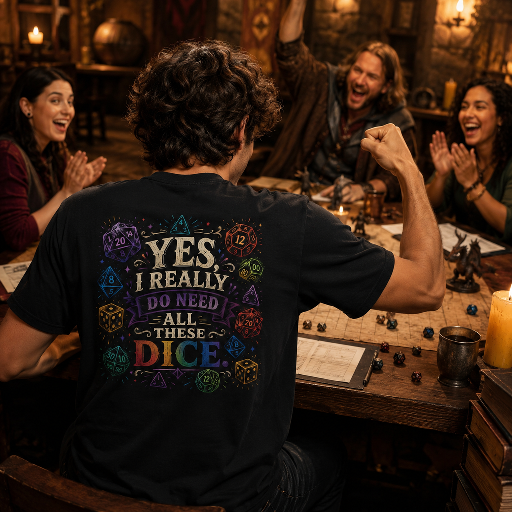 Yes, I Really Do Need All These Dice | Funny Tabletop RPG Apparel for Dice Collectors