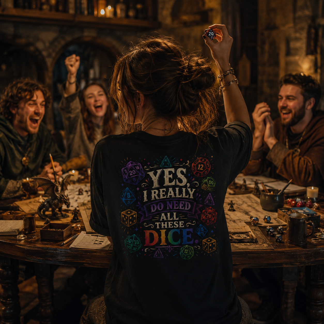 Yes, I Really Do Need All These Dice | Funny Tabletop RPG Apparel for Dice Collectors