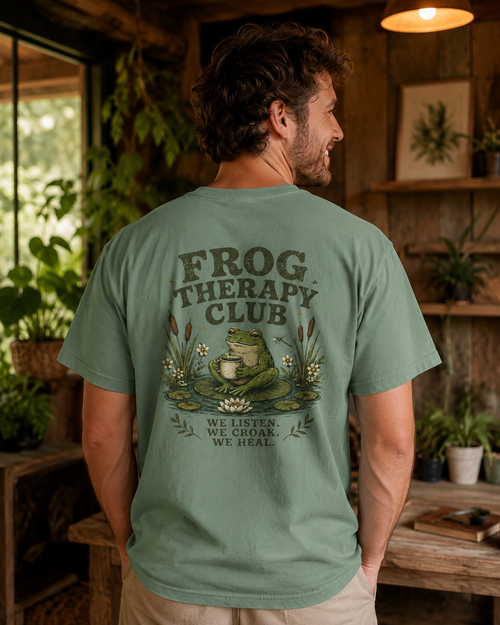 Frog Therapy Club T-shirt | We Listen We Croak We Heal