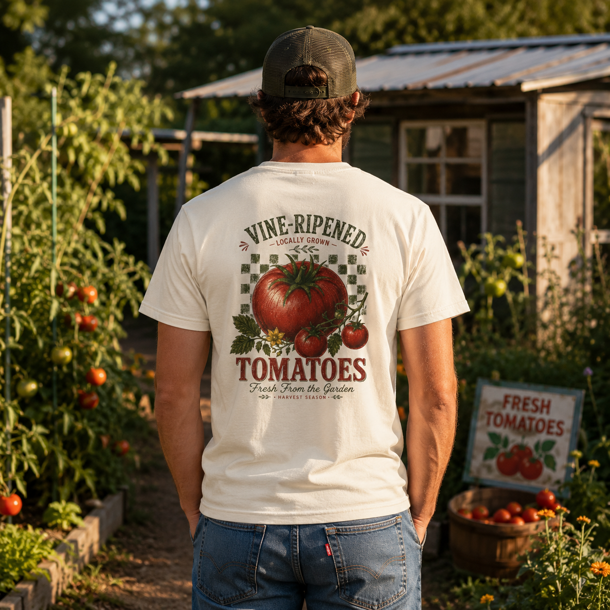 Vintage Tomato T-Shirt, Vine Ripened Tomatoes Tee, Farm Fresh Graphic Shirt, Farmers Market Shirt,Comfort Colors Tee