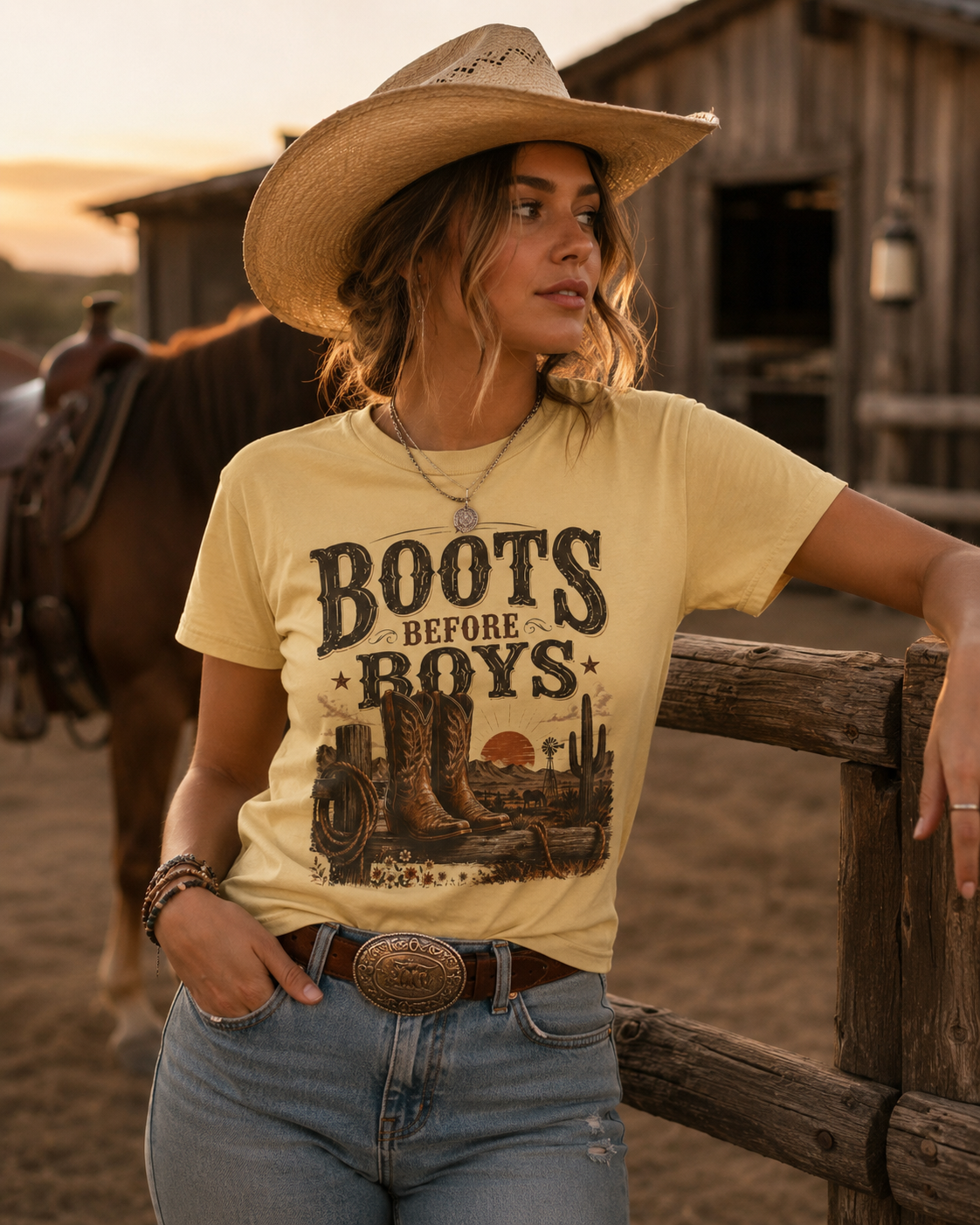 Boots Before Boys T-Shirt, Funny Cowgirl Shirt, Western Cowboy Boots Tee, Country Girl Graphic Tee, Rodeo Shirt, Western Gift