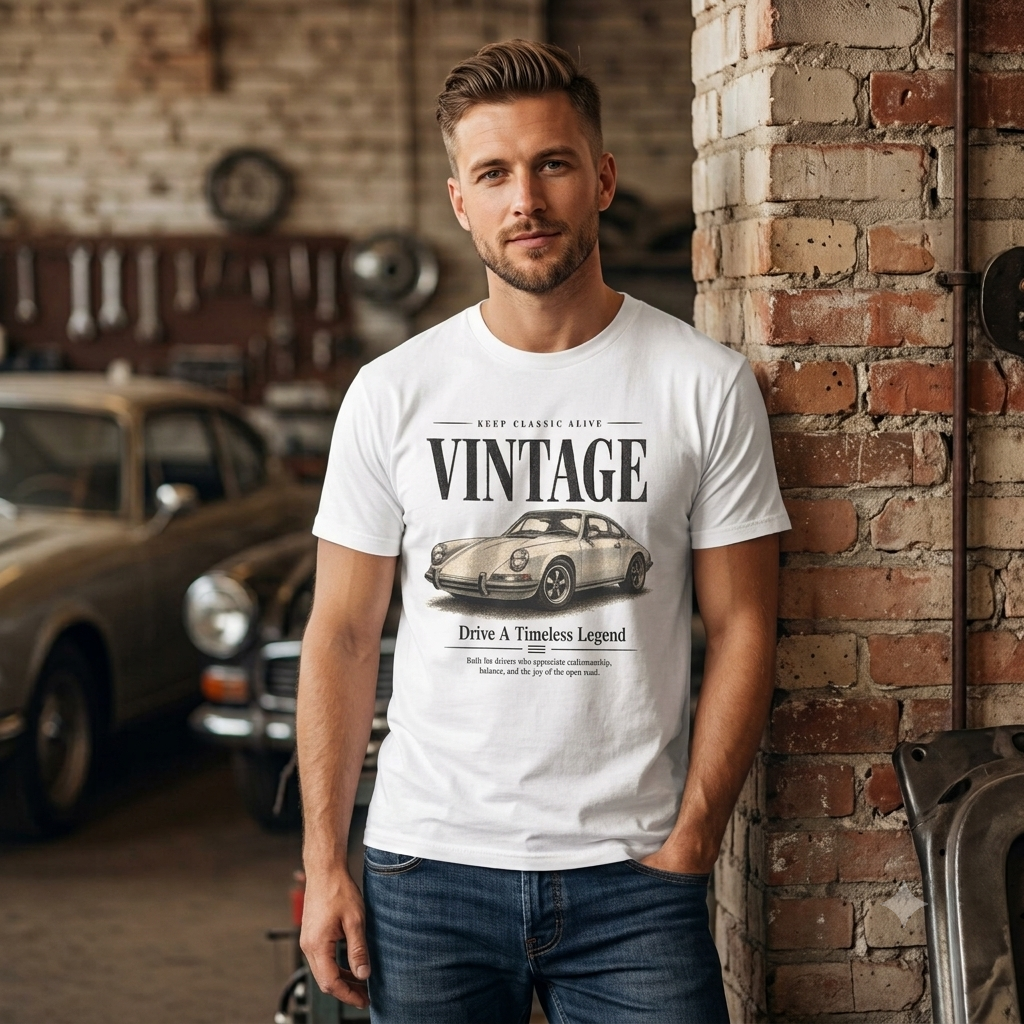 Vintage Sports Car Drive A Timeless Legend T-Shirt | Retro Classic Car Tee