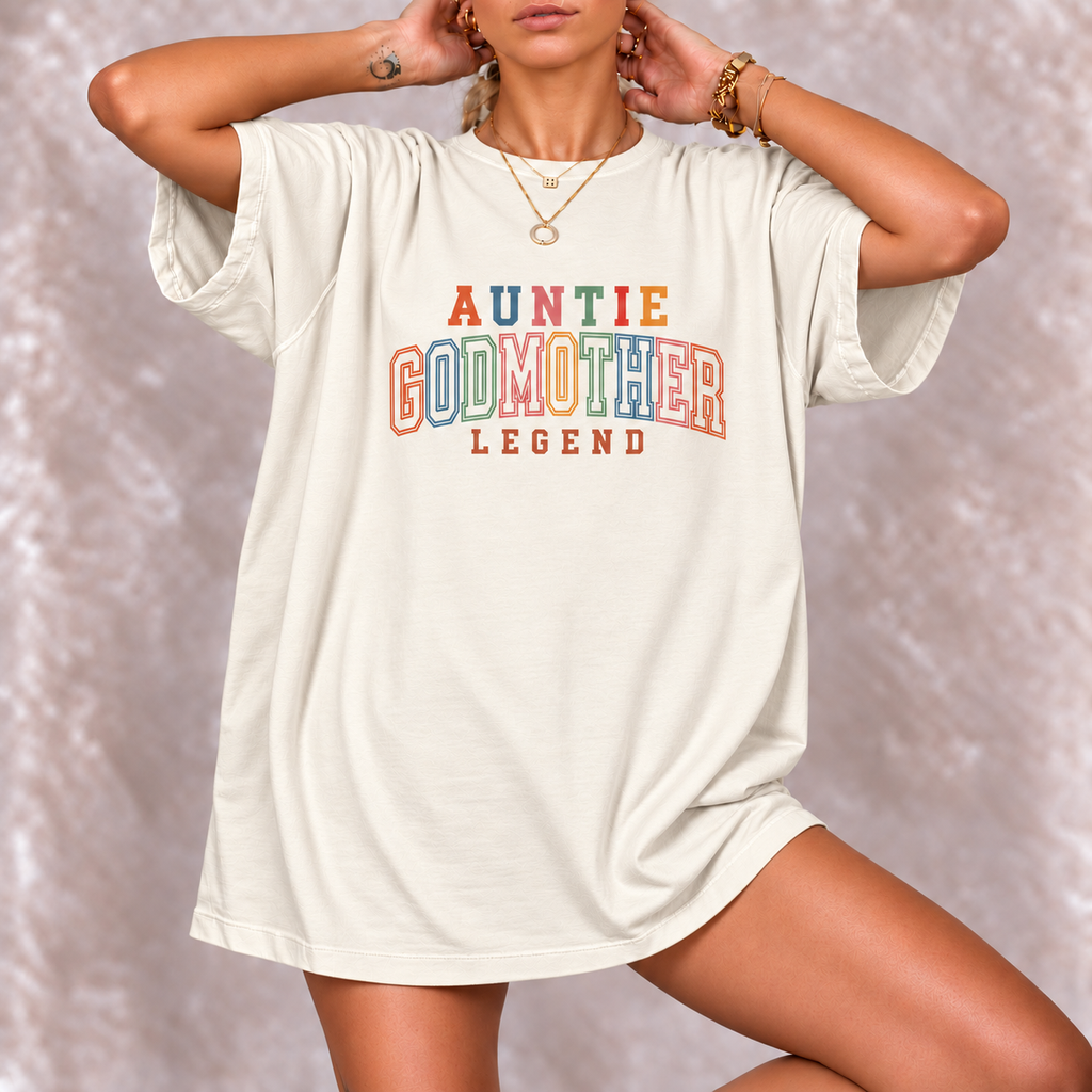 Funny Auntie T-Shirt, Auntie Godmother Legend, Best Godmother Gift