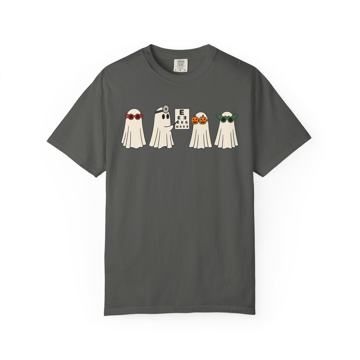 Optometrist Ghost Halloween T-Shirt, Funny Eye Doctor Gift, Spooky Vision Center Graphic Tee
