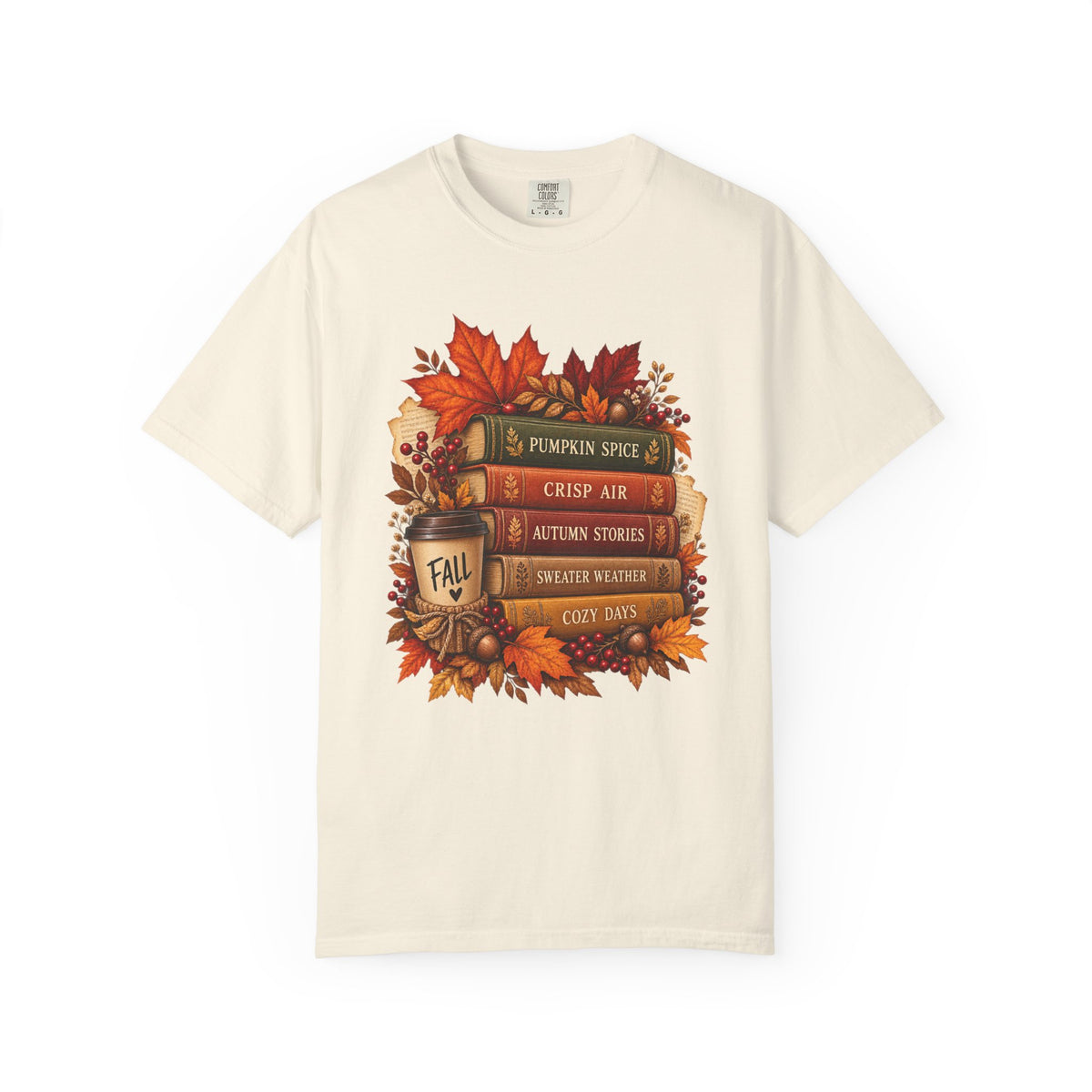 Fall Book Pumpkin T-Shirt, Thanksgiving Book Reader Gift, Cozy Bookish Autumn Graphic Tee